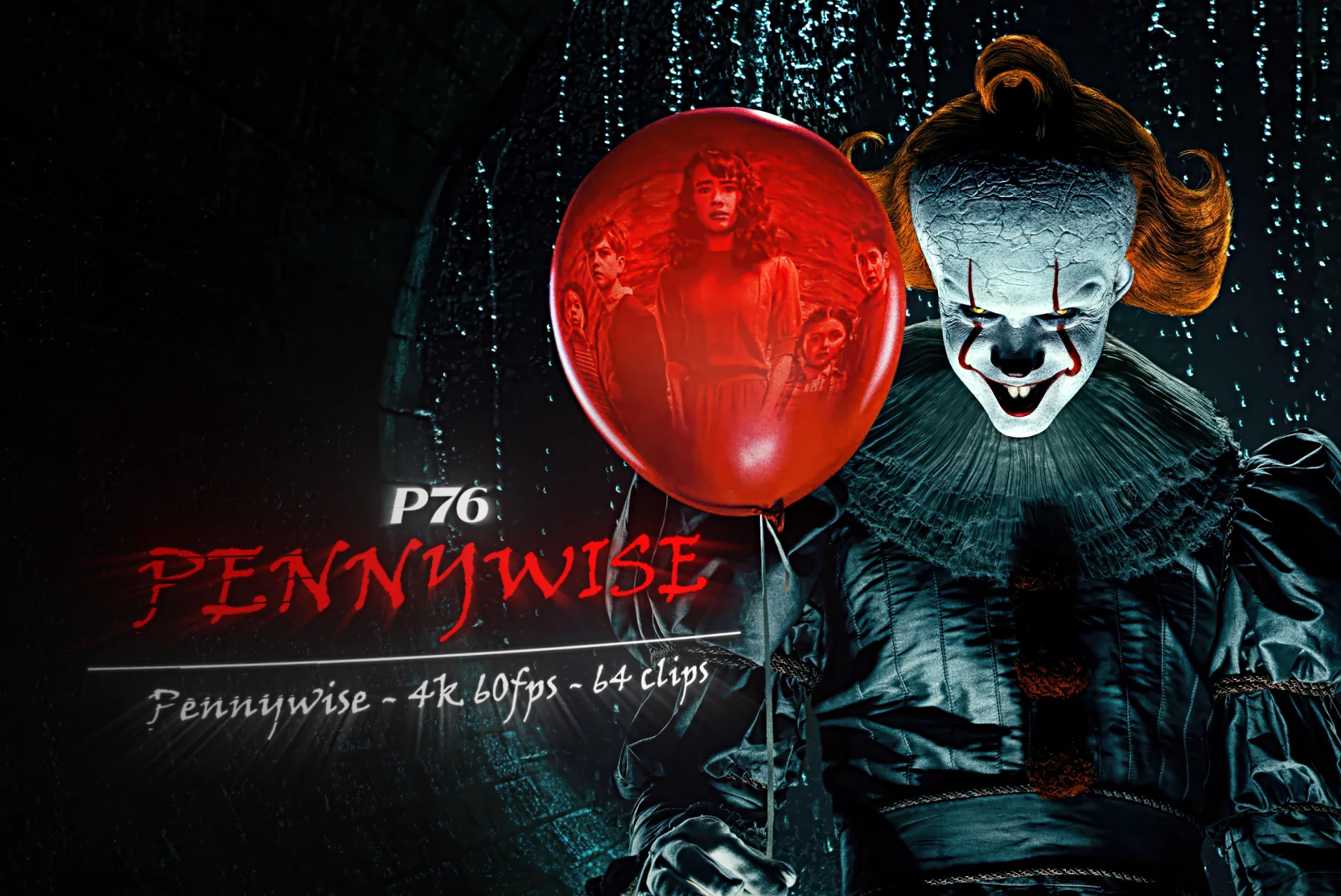 Pennywise 65 Clips - IT - 4K 60FPS - Topazed