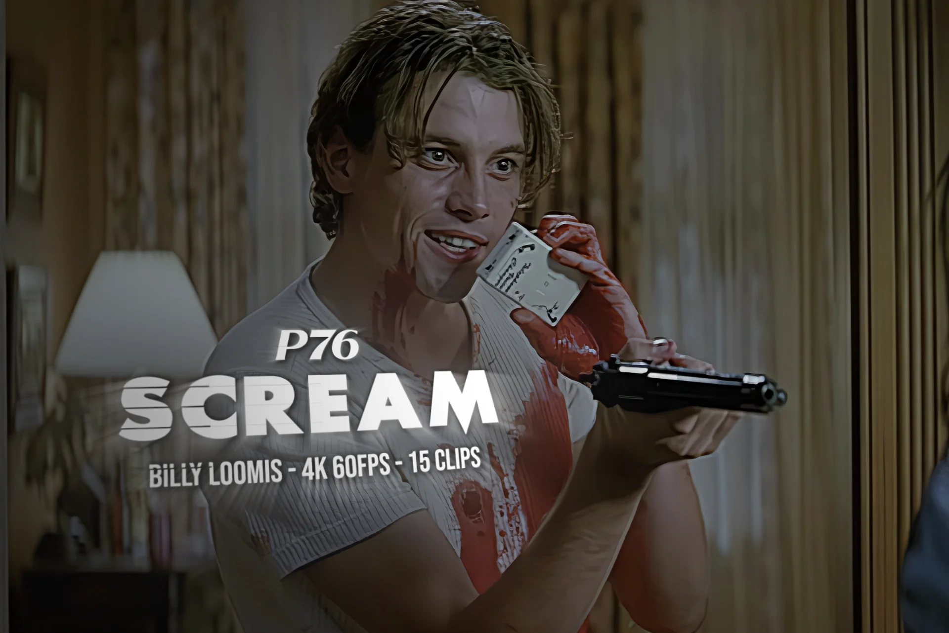 BILLY LOOMIS - 15 CLIPS - FACETRACKED & TOPAZED - SCREAM (1996) - 4K60FPS